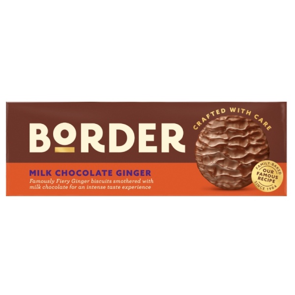 Milk Chocolate Ginger Border Biscuits Box 150g